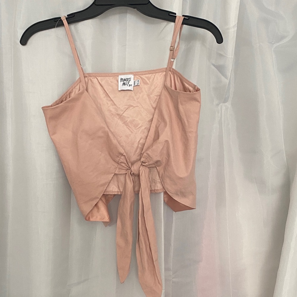 Princess Polly Tie Front Crop Tank size 6